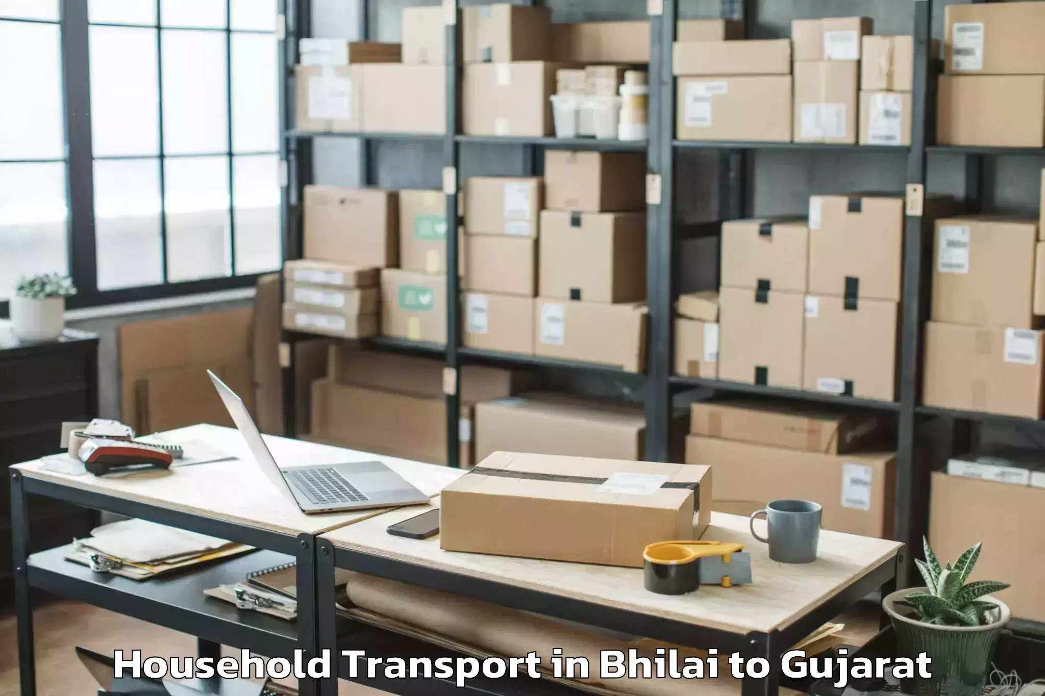 Get Bhilai to Bagasara Household Transport